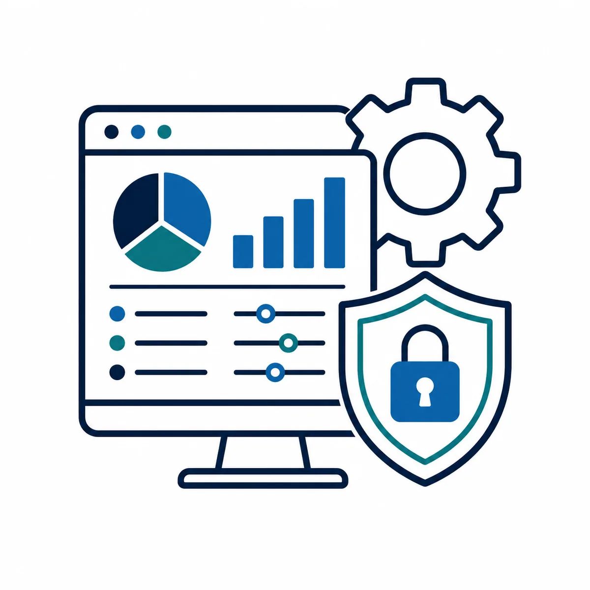 FraudShield-Dashboard-Symbol für Risiko- und Sicherheitsprüfungen